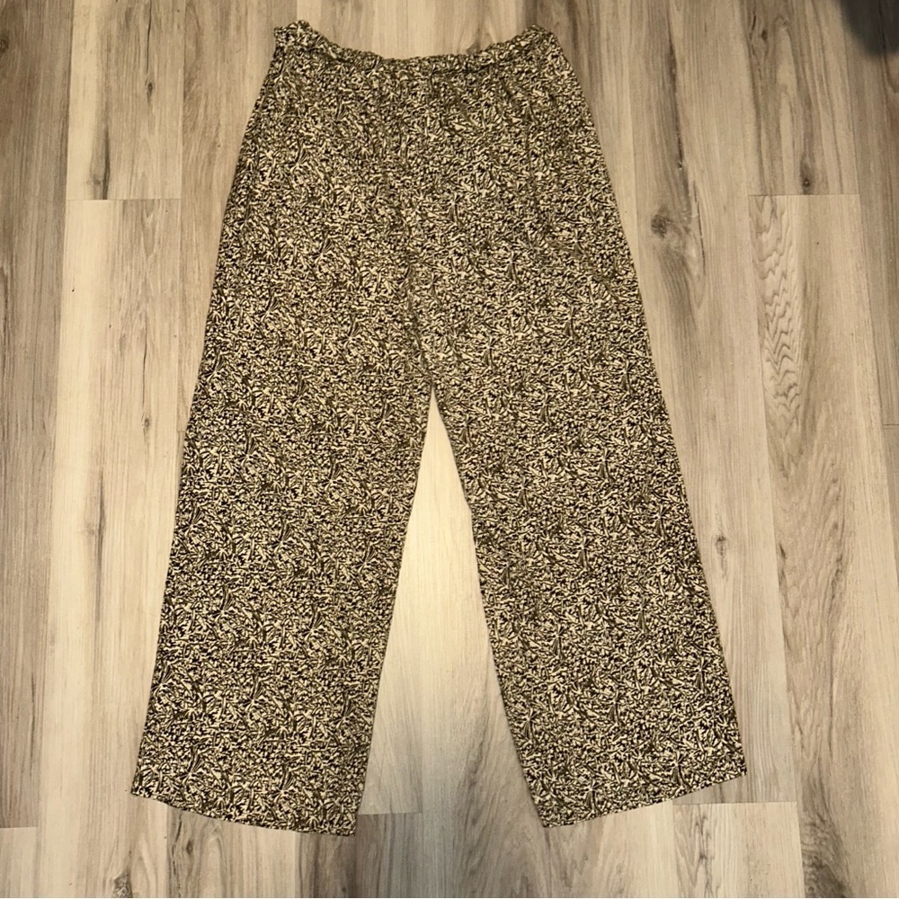 Abercrombie & Fitch 90s/2000s VTG Black and beige floral Patterned Pants - Picture 2 of 3